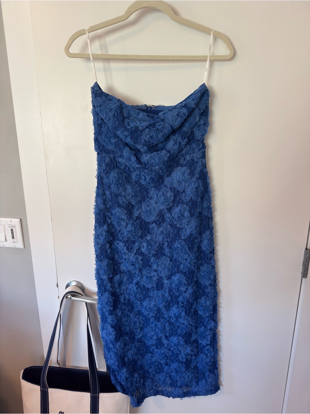 Lulu’s Blue Floral Lace Midi Dress - Women
